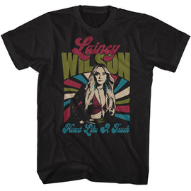Lainey Wilson-Lainey Wilson Retro Truck Heart-Black Adult S/S T-Shirt - Black
