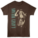 Lainey Wilson-Lainey Wilson Monotone Cowboy Hat-Dark Chocolate Adult S/S T-Shirt - Dark Chocolate