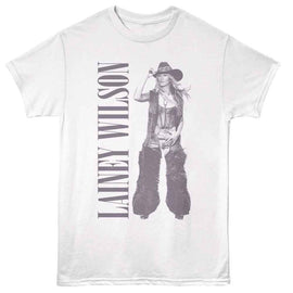 Lainey Wilson-Lainey Wilson Cowgirl Outfit-White Adult S/S T-Shirt - White