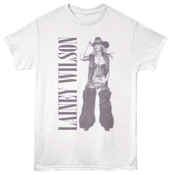 Lainey Wilson-Lainey Wilson Cowgirl Outfit-White Adult S/S T-Shirt - White