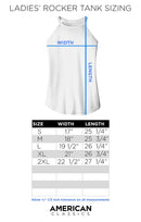 Close-up of PINK FLOYD PULSE LADIES SLEEVELESS ROCKER TANK S graphic on Black T-Shirt