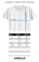 Ladies Crop Size Chart for MTV Scribble Logo Mauvelous Women's Festival Crop Top