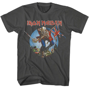 Iron Maiden-Iron Maiden Trooper-Smoke Adult S/S T-Shirt - Smoke