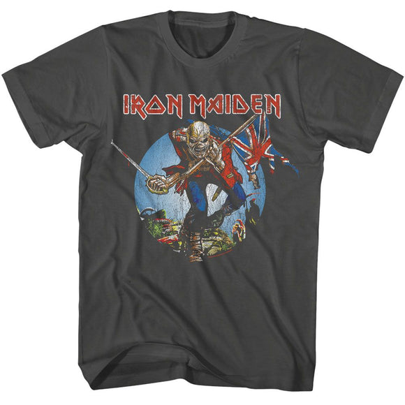 Iron Maiden-Iron Maiden Trooper-Smoke Adult S/S T-Shirt - Smoke