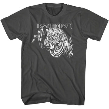 Iron Maiden-Iron Maiden Eddie Reach-Smoke Adult S/S T-Shirt - Smoke