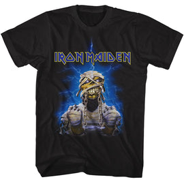 Iron Maiden-Iron Maiden Mummy Eddie-Black Adult S/S T-Shirt - Black