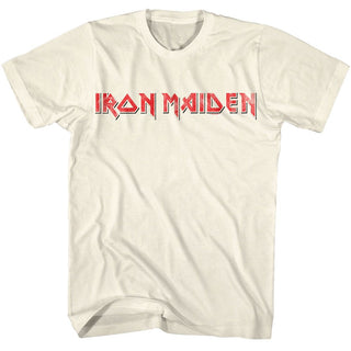 Iron Maiden Iron Maiden Red Black Logo Adult T-Shirts