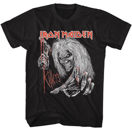 Iron Maiden-Iron Maiden Killers-Black Adult S/S T-Shirt - Black