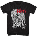 Iron Maiden-Iron Maiden Red And White Killers-Black Adult S/S T-Shirt - Black