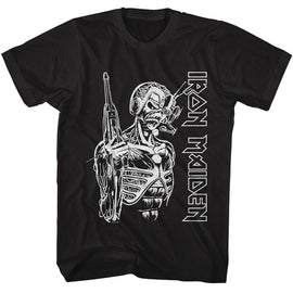 Iron Maiden-Iron Maiden Somewhere In Time-Black Adult S/S T-Shirt - Black