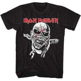 Iron Maiden-Iron Maiden Piece Of Mind-Black Adult S/S T-Shirt - Black