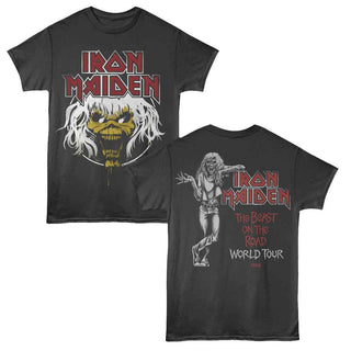 Iron Maiden Iron Maiden World Tour 1982 F B Adult T-Shirts