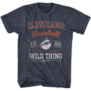 Major League-Major League Cleveland 89-Navy Heather Adult S/S T-Shirt - Navy Heather