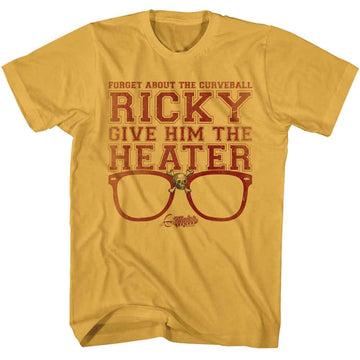 Major League-Major League Give Him The Heater-Ginger Adult S/S T-Shirt - Ginger
