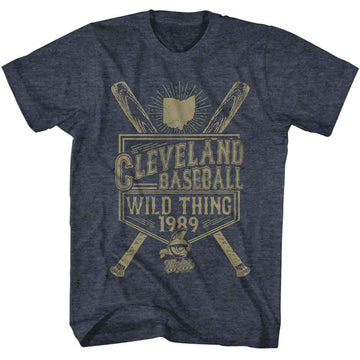 Major League-Major League Athletics Estd 89-Navy Heather Adult S/S T-Shirt - Navy Heather