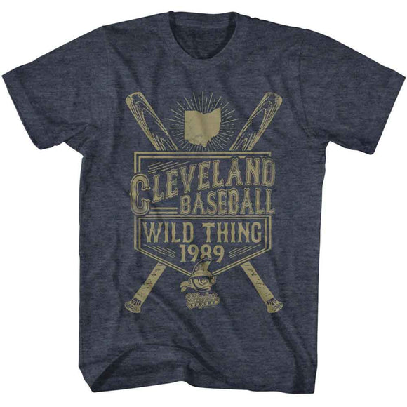 Major League-Major League Athletics Estd 89-Navy Heather Adult S/S T-Shirt - Navy Heather