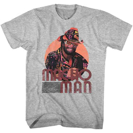 Macho Man-Mackin And Smackin-Gray Heather Adult S/S T-Shirt - Gray Heather