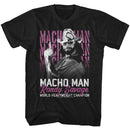 Macho Man-Heavyweight Champ-Black Adult S/S T-Shirt - Black