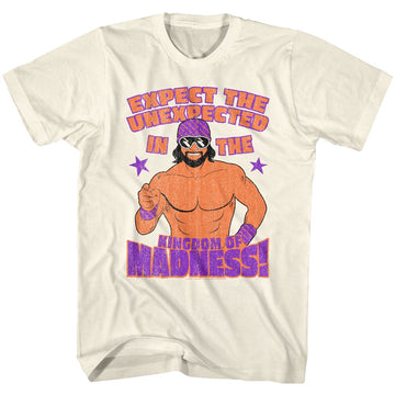 Macho Man-Expect The Unexpected-Natural Adult S/S T-Shirt - Natural
