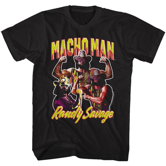 Macho Man-Macho Men-Black Adult S/S T-Shirt - Black