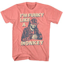 Macho Man-Funky-Coral Silk Adult S/S T-Shirt - Coral Silk
