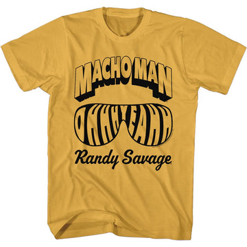 Macho Man-Name And Glasses-Ginger Adult S/S T-Shirt - Ginger