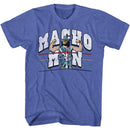Macho Man-Retro Ring And Ropes-Royal Heather Adult S/S T-Shirt - Royal Heather