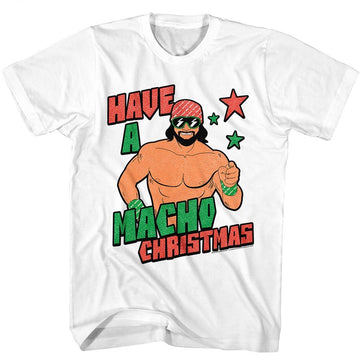 Macho Man-Machoman Christmas-White Adult S/S T-Shirt - White