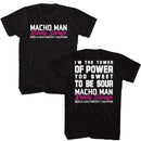 Macho Man-Macho Man Tower Of Power-Black Adult S/S T-Shirt ***F&B*** - Black