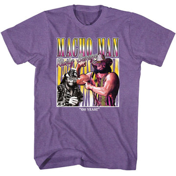 Macho Man-Macho Man Box-Purple Heather Adult S/S T-Shirt - Purple Heather