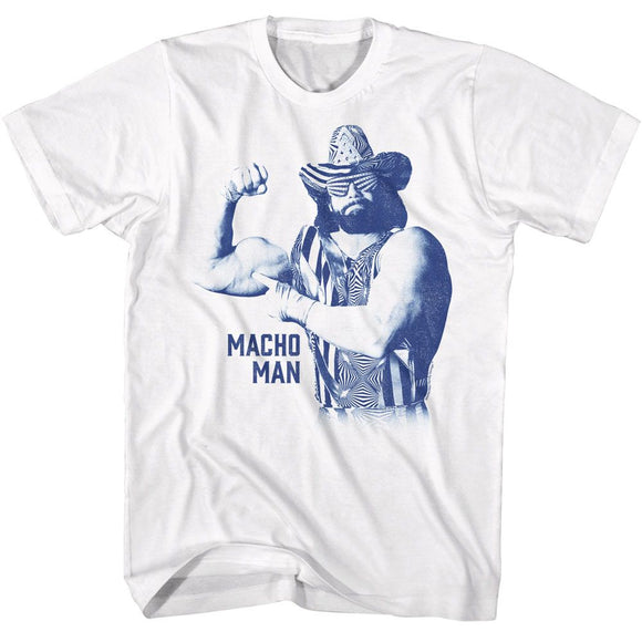 Macho Man-Macho Man Mono Macho-White Adult S/S T-Shirt - White