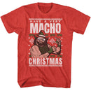 Macho Man-Macho Man Very Macho Christmas-Red Heather Adult S/S T-Shirt - Red Heather