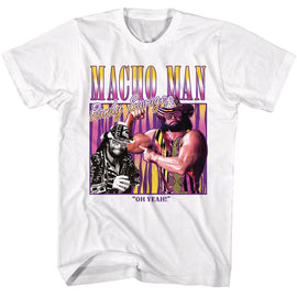 Macho Man-Macho Man Box-White Adult S/S T-Shirt - White