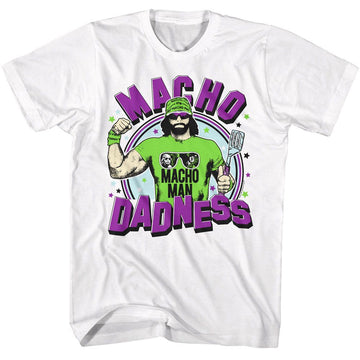 Macho Man-Macho Man Dadness-White Adult S/S T-Shirt - White