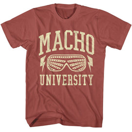 Macho Man-Macho Man University-Terracotta Adult S/S T-Shirt - Terracotta