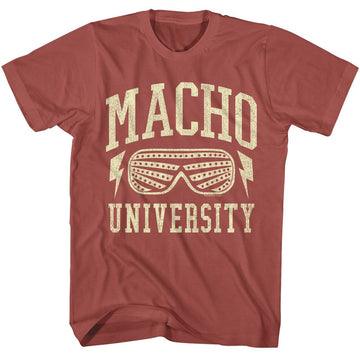 Macho Man-Macho Man University-Terracotta Adult S/S T-Shirt - Terracotta
