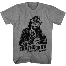 Macho Man-Macho Man Mmrs-Graphite Heather Adult S/S T-Shirt - Graphite Heather