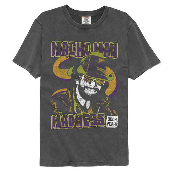 Macho Man-Macho Man Madness-Pepper Comfort Color Adult S/S T-Shirt - Pepper