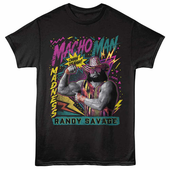 Macho Man Madness Black Adult T-Shirt