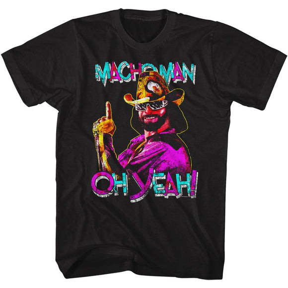 Macho Man-Macho Man-Black Adult S/S T-Shirt - Black
