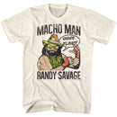 Macho Man-Oh Yeah-Natural Adult S/S T-Shirt - Natural
