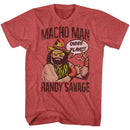 Macho Man-Macho-Red Heather Adult S/S T-Shirt - Red Heather