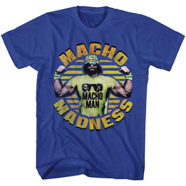 Macho Man-Macho Madness Macho Man-Royal Adult S/S T-Shirt - Royal