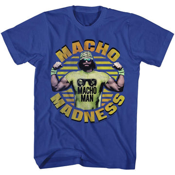 Macho Man-Macho Madness Macho Man-Royal Adult S/S T-Shirt - Royal