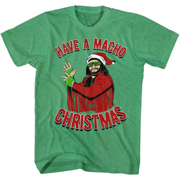 Macho Man-Machomas-Kelly Heather Adult S/S T-Shirt - Kelly Heather
