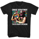 Macho Man-Savage Dept-Black Adult S/S T-Shirt - Black