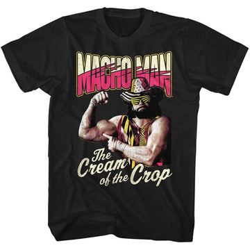 Macho Man-Cream Of The Crop-Black Adult S/S T-Shirt - Black