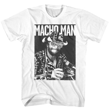 Macho Man-Machoman-White Adult S/S T-Shirt - White