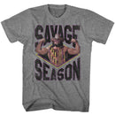 Macho Man-Savage Season-Graphite Heather Adult S/S T-Shirt - Graphite Heather