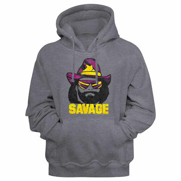 Macho Man Justsavage Gunmetal Heather Adult Hooded Sweatshirt